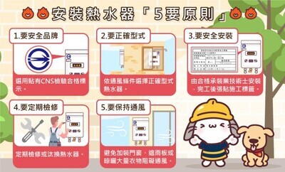 安裝熱水器五要原則